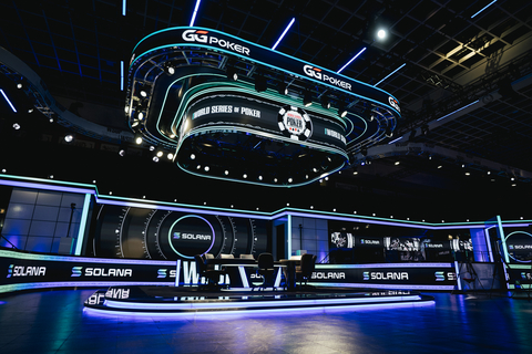 The World Series of Poker TV production set in Las Vegas, presented by Solana

