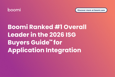 Boomi Ranked #1 Overall Leader in the 2026 ISG Buyers Guide™ for Application Integration

