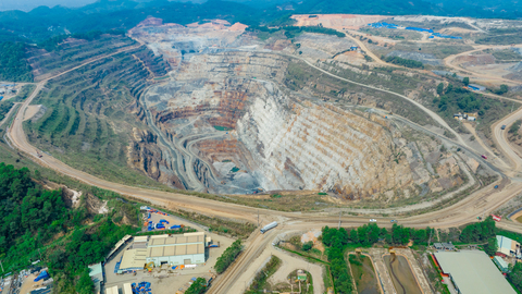 Nui Phao polymetallic mine, one of the largest operating tungsten mines outside China.

