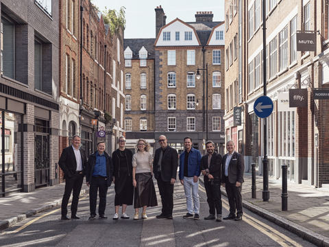 The global integrated design firm DLR Group announced today that London and Hong Kong-based interior design and architecture studio Conran and Partners has joined the firm. Pictured, left to right: Eric Phillips, DLR Group; Sebastian Conran, Tina Norden, Katy Clarke, Conran and Partners; Steven McKay, DLR Group; Simon Kincaid and Tim Bowder-Ridger, Conran and Partners; Ignacio Reyes, DLR Group. Photo Credit: Harry Brayne