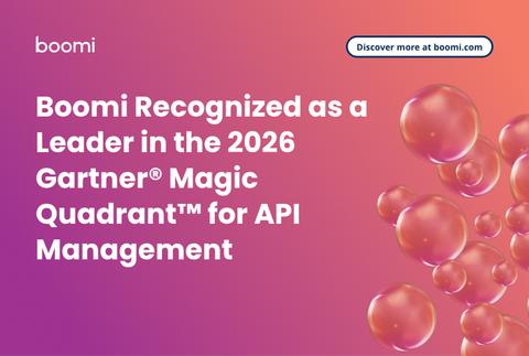 Boomi獲評2026年Gartner® API管理魔力象限（Magic Quadrant™）「領導者」 