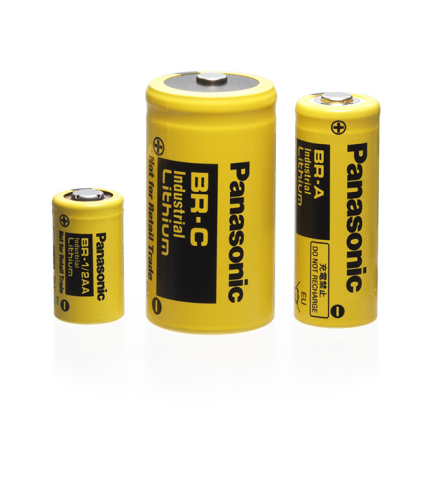 BR series cylindrical lithium primary batteries mounted in 