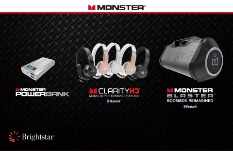 Brightstar攜手Monster 為六大洲55個國家的零售商、MVNO、流動網絡營辦商、線上客戶和企業客戶帶來其高性能音響產品。（圖片：美國商業資訊）