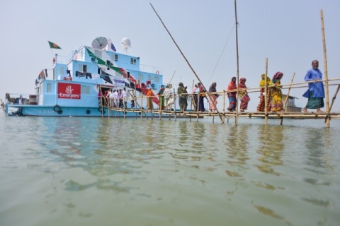 First state-of-the-art Maritime VSATs floating hospital ships (Photo: Business Wire) 