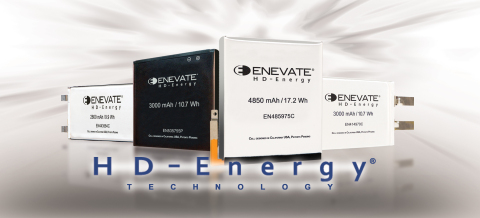 Enevate silicon Li-ion batteries with HD-Energy Technology. (Photo: Business Wire) 