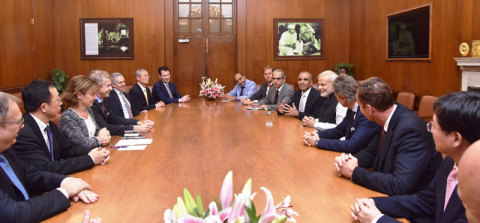 GSMA董事会与印度总理纳伦德拉•莫迪会面（照片：美国商业资讯） 