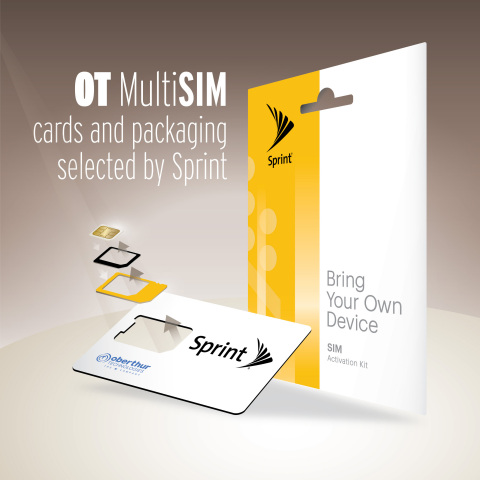 Sprint選中歐貝特科技MultiSIM卡及包裝（照片：美國商業資訊） 