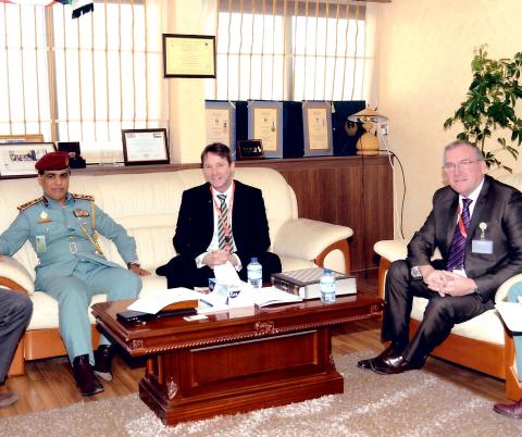 Colonel Abdul Rahman Al Hammadi during the meeting with Mr. Mark Gilmore (Photo: Business Wire)
