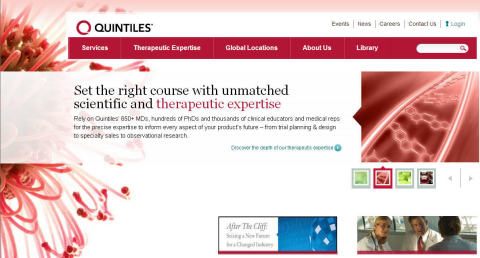 Quintiles' corporate website, www.Quintiles.com (Photo: Business Wire)
