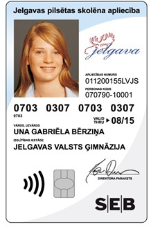 SEB Latvia非接触式卡 (照片：美国商业资讯) 