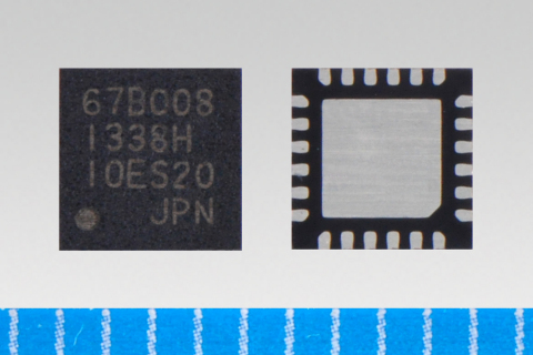 東芝推出無感測器三相無刷馬達驅動器TB67B008FTG (WQFN24)（照片：美國商業資訊） 