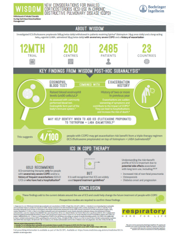 New considerations for inhaled corticosteroids (ICS) use in chronic obstructive pulmonary disease (COPD)(Graphic: Business Wire) 