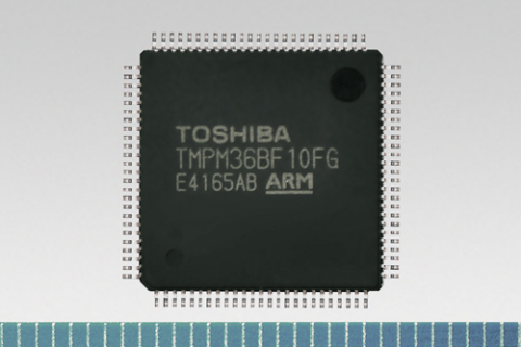 東芝配備258KB晶載SRAM的微控制器TMPM36BF10FG（照片：美國商業資訊） 