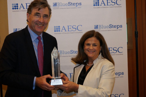 Peter Drummond-Hay, Russell Reynolds Associates, and Karen Greenbaum, AESC President & CEO. (Photo Credit: AESC)